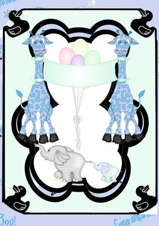 Layer Card Baby Boy Birth