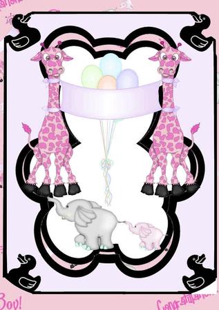 Layer Card New Baby Girl