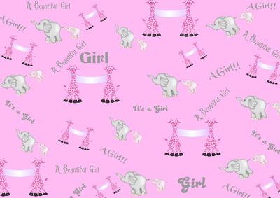 Animals Baby Girl Paper