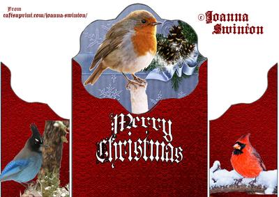 Fancy Gatefold Christmas Birds