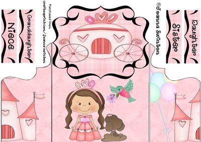 Fancy Gatefold Princess Girl Card