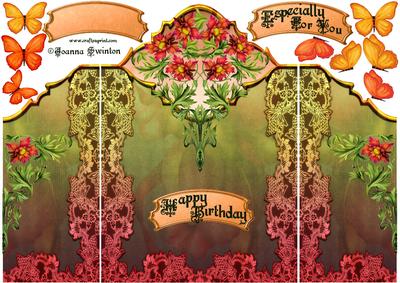 Fancy Gatefold Flowers and Lace