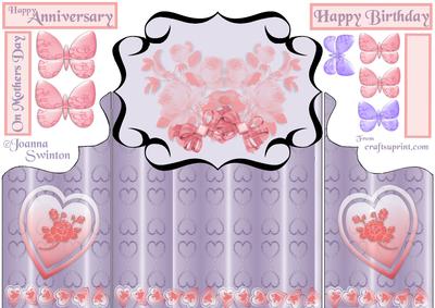 Fancy Gatefold Roses & Butterflies