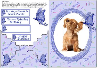 Envelope Card Musical Dog