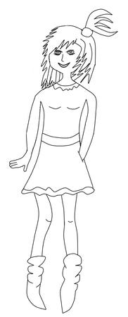 Teenage Girl in Boots