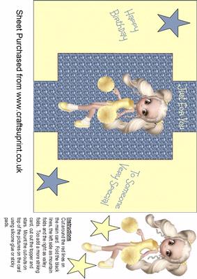 Decoupage Pom Pom Girl