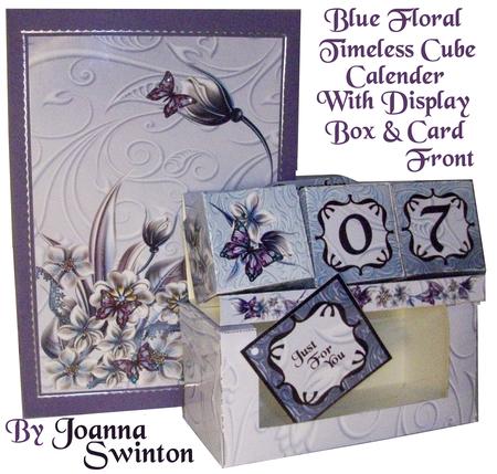 Blue Floral Desk Calender