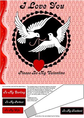 Large Dove Valentine Card