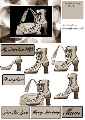 Bag, Brollies and Boots in Sepia
