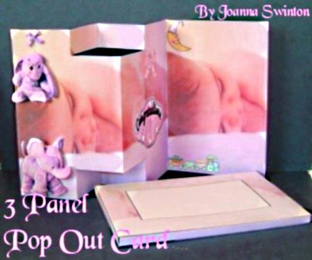 3 Panel Baby Girl Card