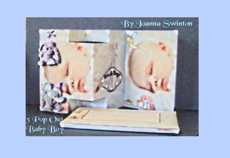 3 Panel Baby Boy Card