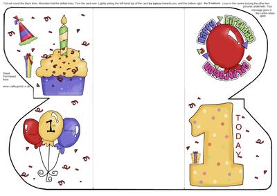 Ist Birthday Interlocking Card