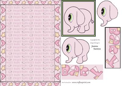 Baby Elephant in Pink
