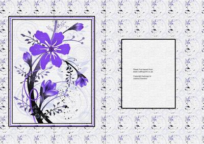 Purple Flowers, Swirls & Texture