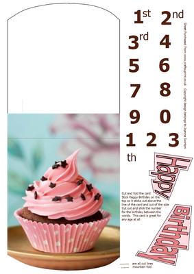 Pink Wobble Birthday Cup Cake