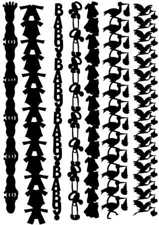 Vertical Cameo Baby Borders