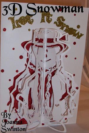 3D Snowman Card Cameo