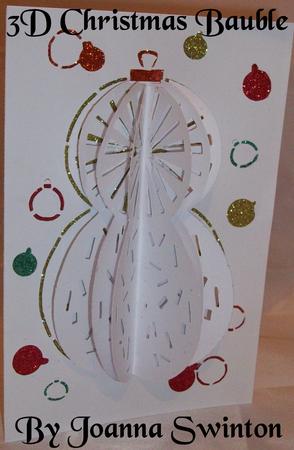 3D Christmas Bauble Cameo