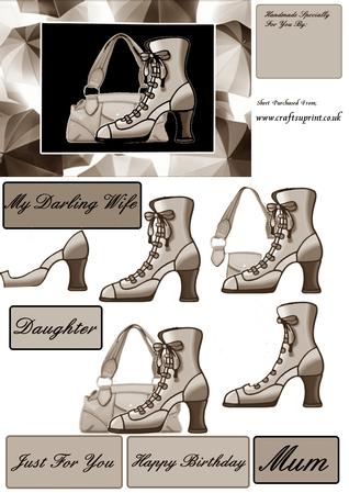 Bags Brollies & Boots In Sepia Robo