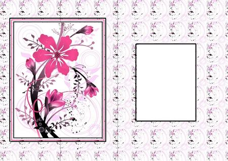 Pink Swirl Foldback Card Robo