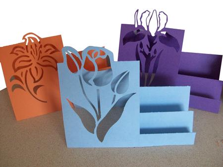 3 Stepper Card Flower Templates