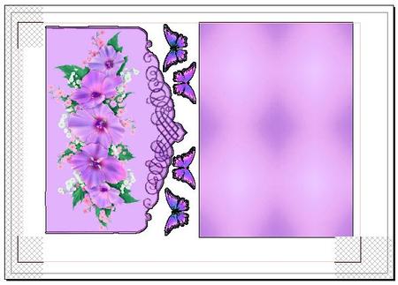 Lilac Flower Card Robo