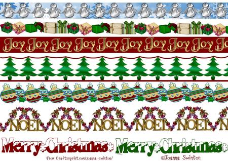 Colour Christmas Borders Cameo