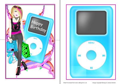 Ipod Teenager Spinner Card