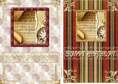 Mens Music & Watch X2 Card Fronts