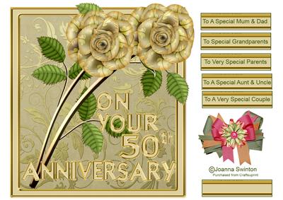 Golden Wedding Anniversary Card