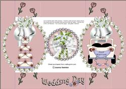 Oval Tri-folding Wedding Card