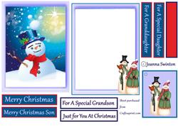 Christmas Snowman Stagger Card