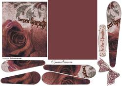 Deep Red Textured Rose Fan Sympathy Pyramage