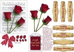 Beautiful Rose Stagger Card