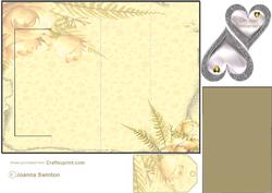 K Card Cream Roses Wedding 1
