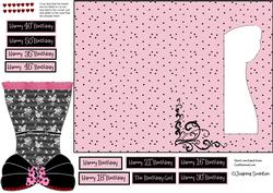 K Card Birthday Corset Sheet 1