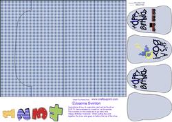 K Card Baby Boy Birthday Card Sheet 1