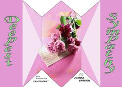Diamond Fold Rose Sympathy Card