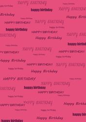 Happy Birthday in Pink