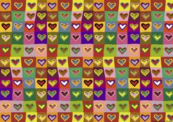 Heart Patches Background