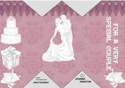 Diamond Fold Wedding Card