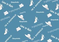 Blue Shopaholic Background