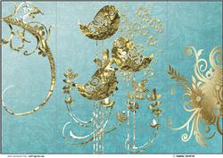 Golden Gatefold Birds