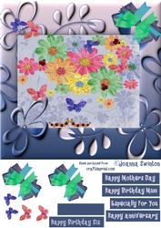 Flowers & Butterfly 8x8