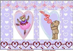 Box Fold Valentine Bears