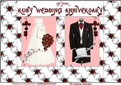 Box Fold Ruby Wedding Anniversary