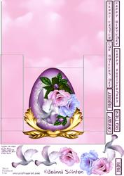 Dove and Flower Egg Card