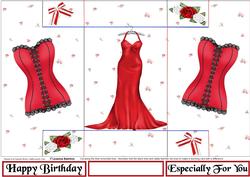 Tri-fold Red Ladies