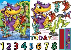 Dino Birthday Age Card