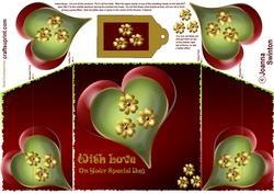 Heart and Flower Tri-fold